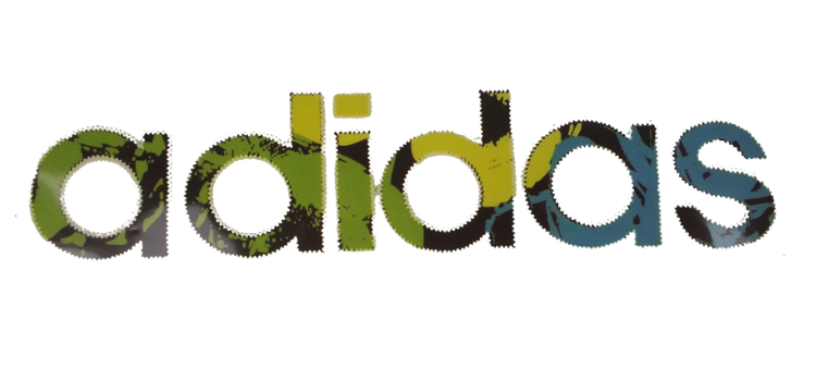 字母Adidas印花图案服装T恤裁片烫图印花花型素材