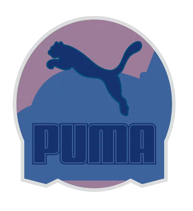 几何豹子PUMA印花图案服装T恤裁片烫图印花花型素材