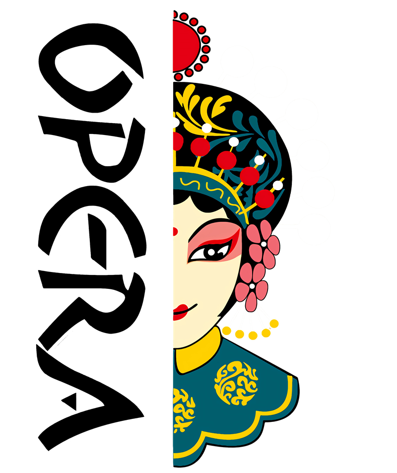 京剧脸谱印花免扣图服装裁片T恤烫图印花花型素材