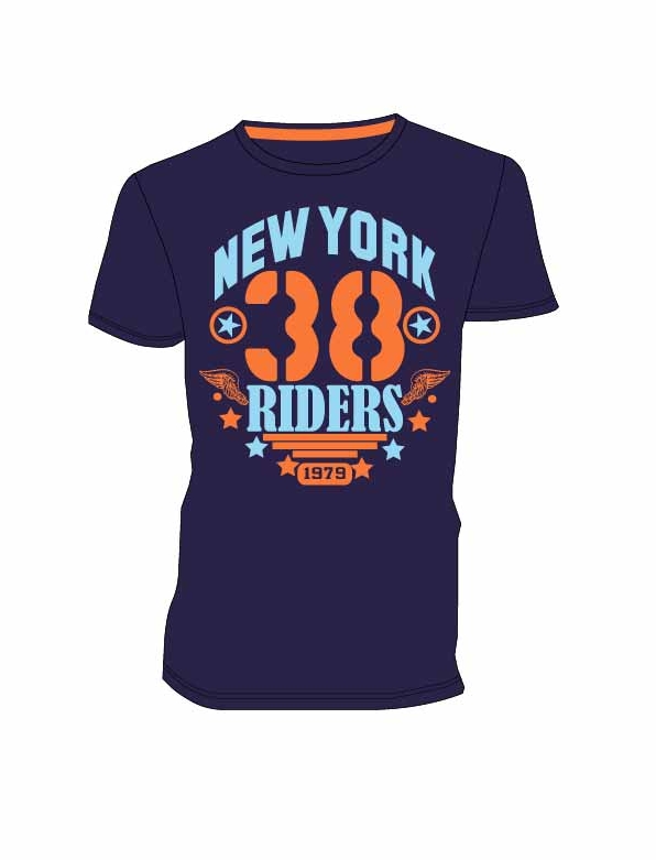字母NEW YORK数字印花矢量图服装裁片T恤烫图印花花型素材