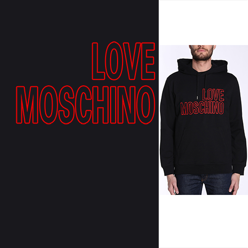 字母MOSCHINO潮牌印花矢量图服装裁片T恤烫图印花花型素材