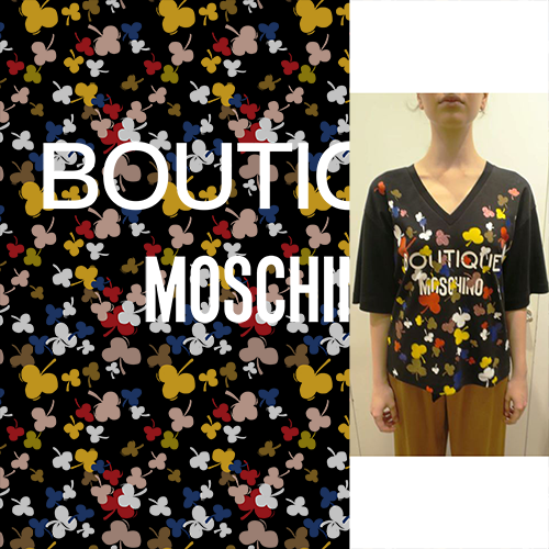 几何花纹字母潮牌MOSCHINO印花矢量图服装裁片T恤烫图印花花型素材