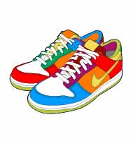 潮牌NIKE球鞋印花图案服装裁片T恤卫衣烫图印花花型素材