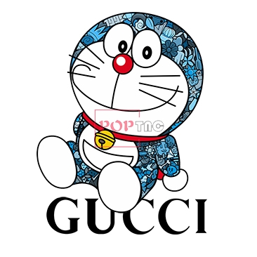 卡通动漫哆啦A梦字母GUCCI印花图案服装裁片T恤卫衣烫图印花花型素材