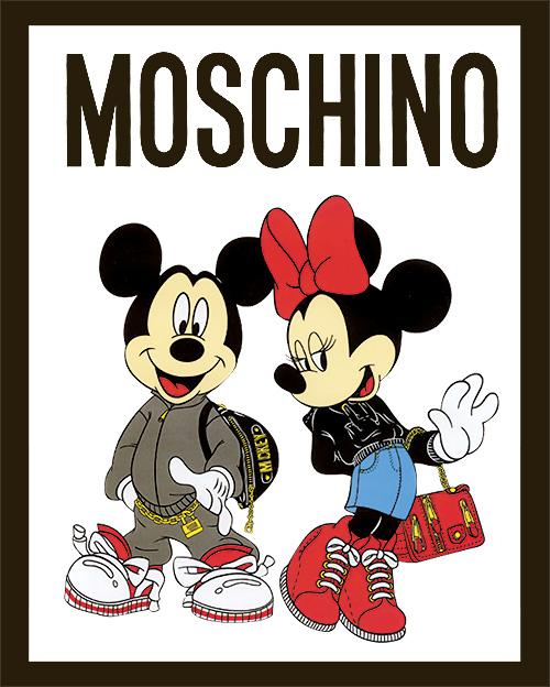 卡通动漫米奇米妮字母MOSCHINO潮牌印花服装裁片T恤卫衣烫图印花花型素材