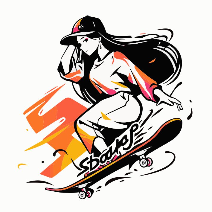 滑板女生-81409