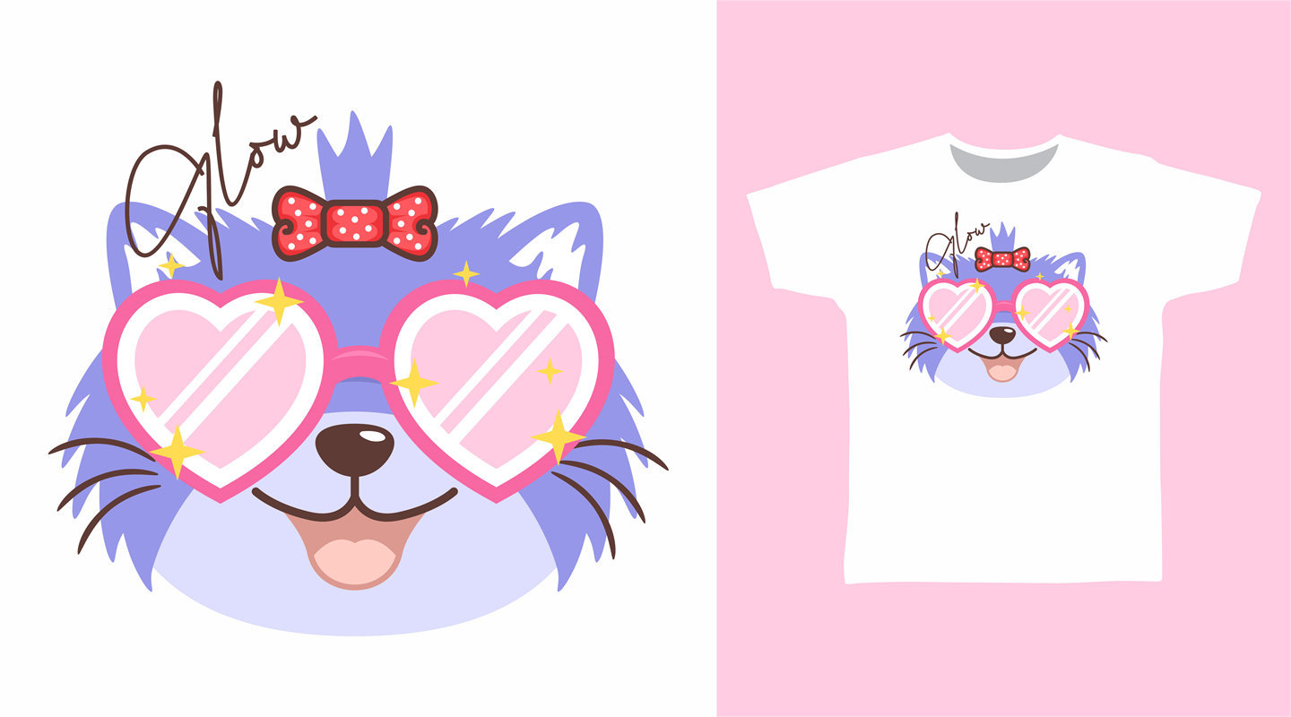 可爱卡通狐狸裁片印花服装，展现个性时尚