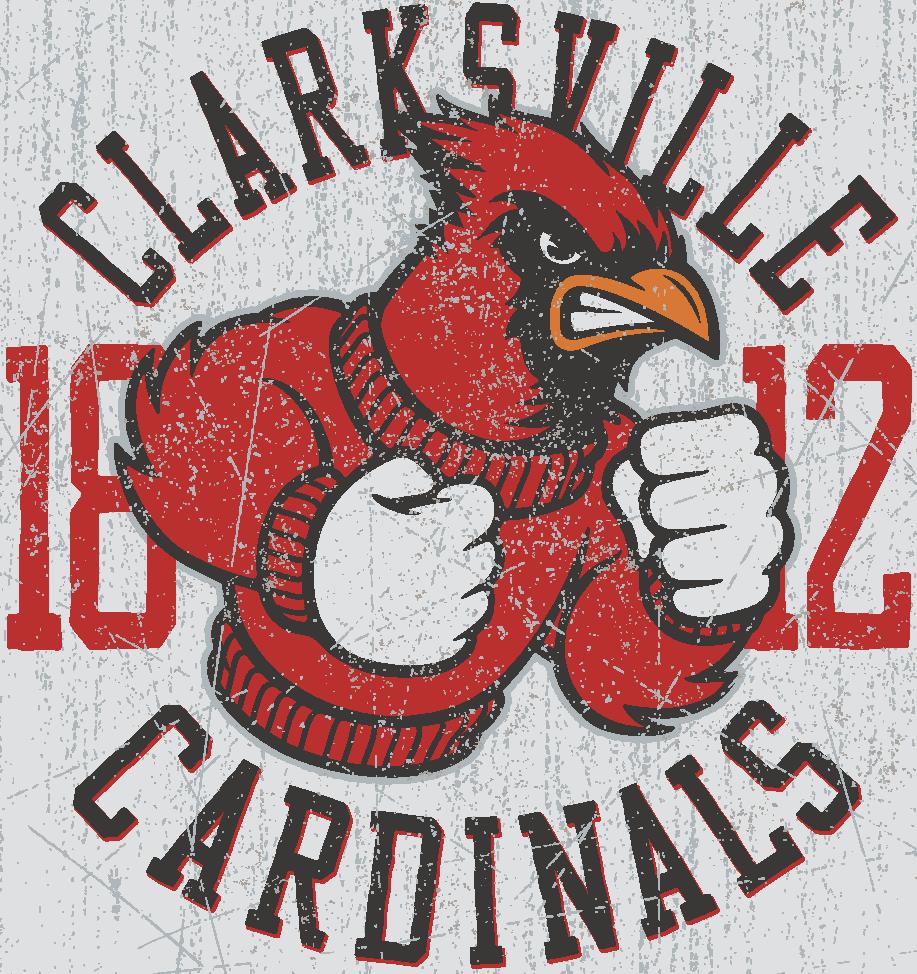 Clarksville Cardinals裁片印花服装，展现独特运动风格