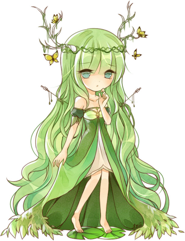 梦幻绿色精灵主题裁片印花服装印花设计