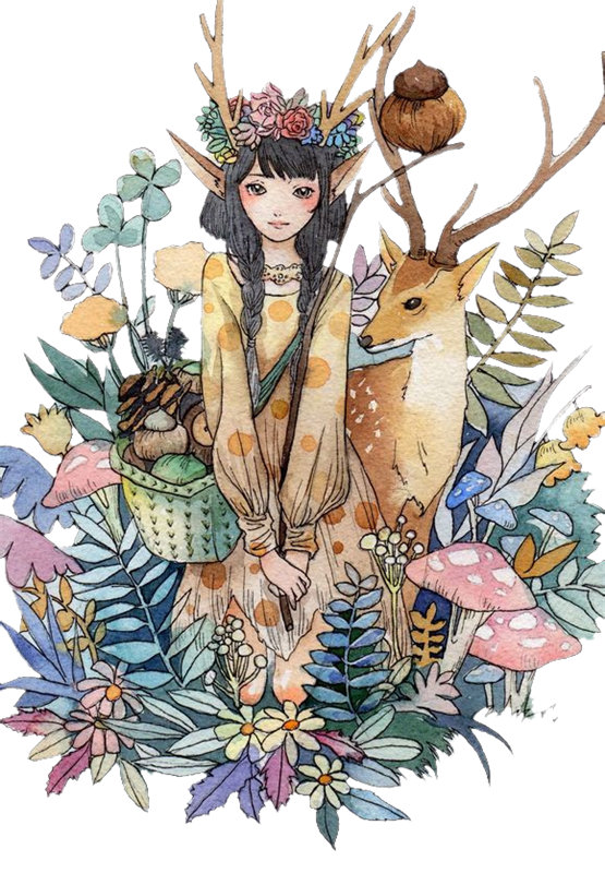 梦幻森林系裁片印花服装印花设计灵感