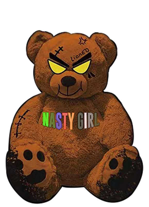 时尚街头风格服装印花设计：Nasty Girl 裁片印花