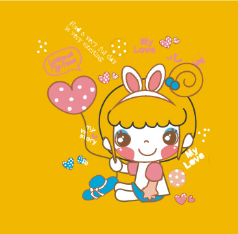 可爱卡通兔子裁片印花服装，展现个性时尚