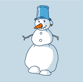 冬季时尚雪人裁片印花服装印花设计