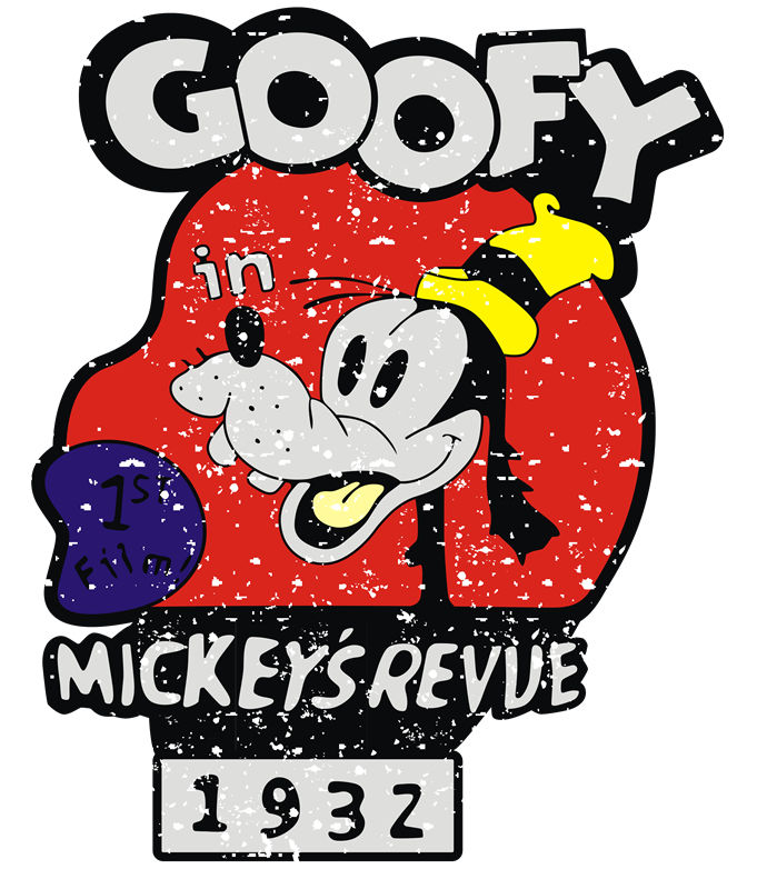 复古风格裁片印花服装：Goofy in Mickey’s Revue 1932
