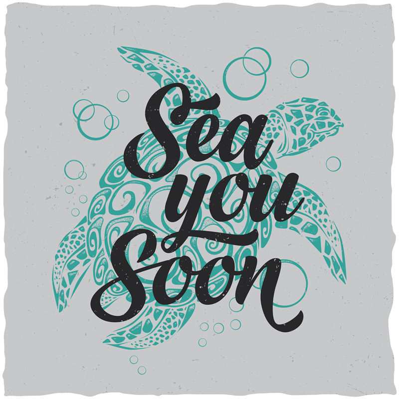海洋风格裁片印花服装：’See you soon’时尚设计