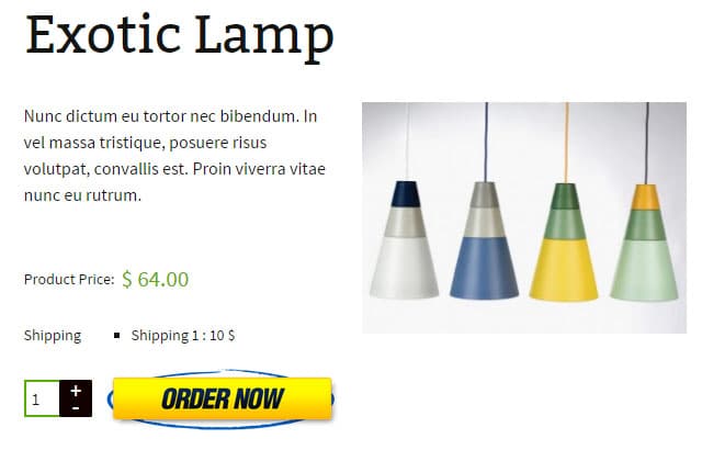 Order Button with Quantity