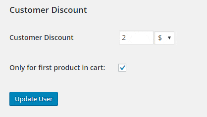 Customer Based Discount