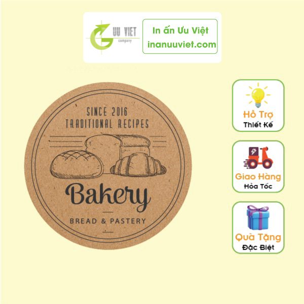 In tem nhãn decal giấy Kraft