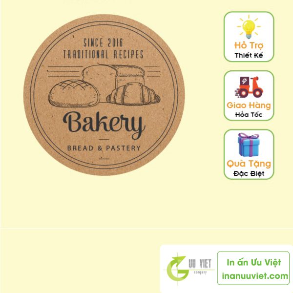 In tem nhãn decal giấy Kraft