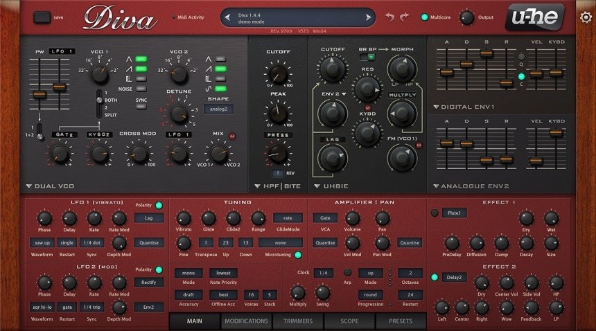u-he Diva Review - The 13 Best Synth & Instrument Plugins (And 5 Best FREE Synth Plugins) | Integraudio.com