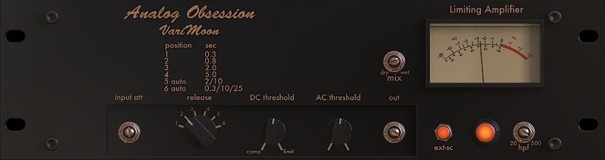Analog Obsession Varimoon Review - Top 11 Free Compressor Plugins 2021 (VCA, Vari-Mu, FET, Digital) | Integraudio.com