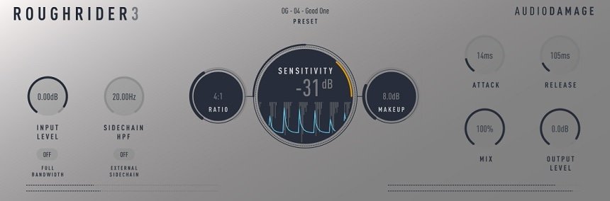 AudioDamage Rough Rider 3 Review - Top 11 Free Compressor Plugins 2021 (VCA, Vari-Mu, FET, Digital) | Integraudio.com