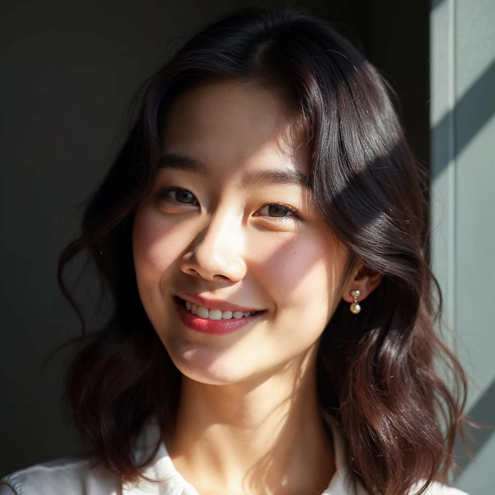 Portrait of an Asian woman in a sunlight room