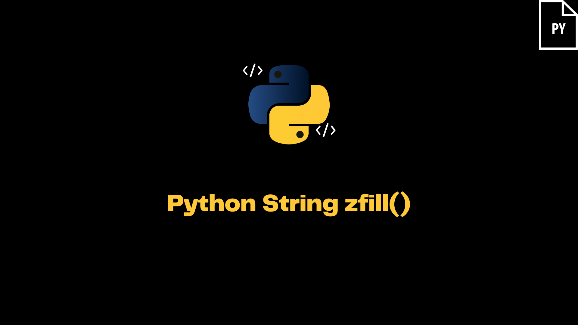 Python String zfill()