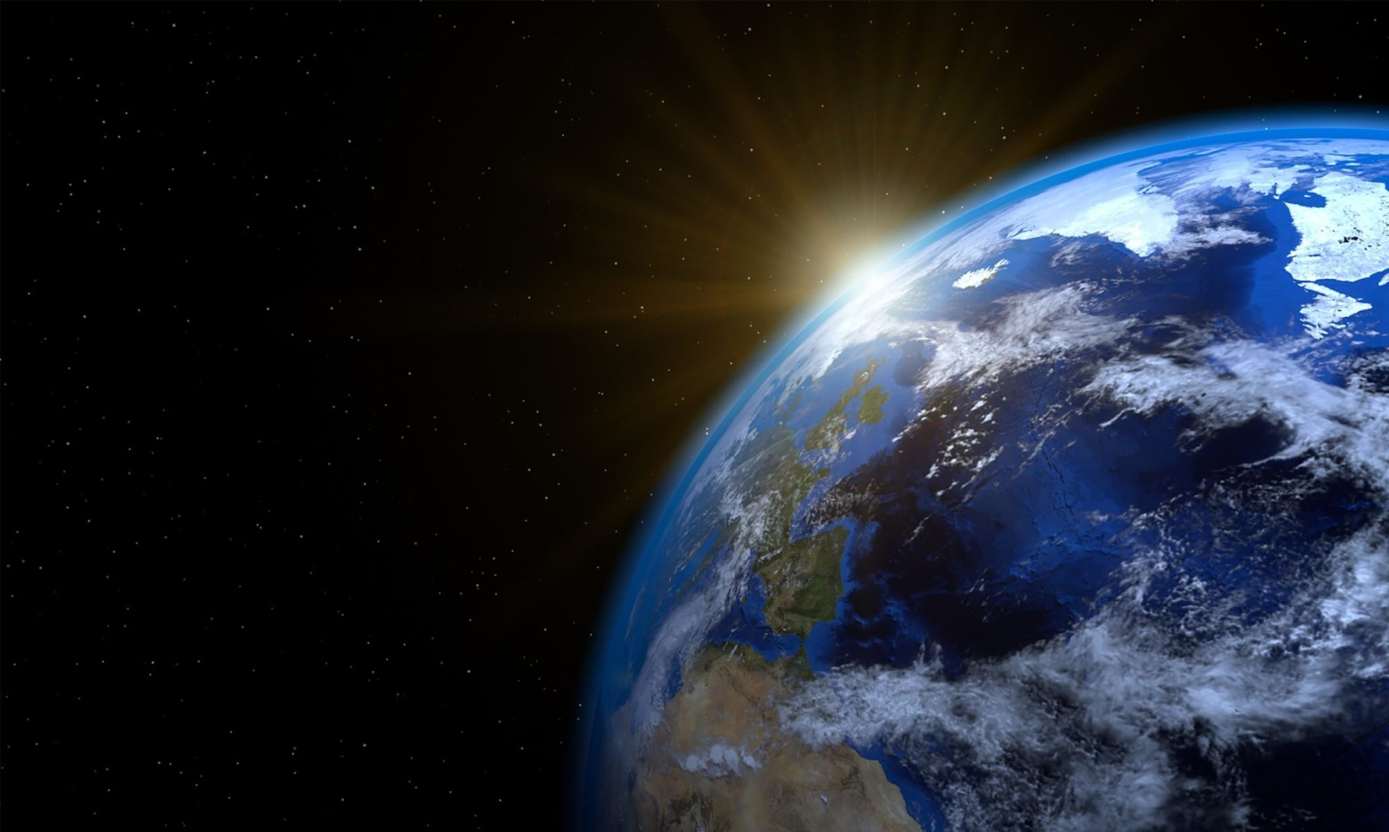 Image of Earth From Space at Dawn by Frank Kiesel