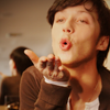 Johnny  blowing a kiss