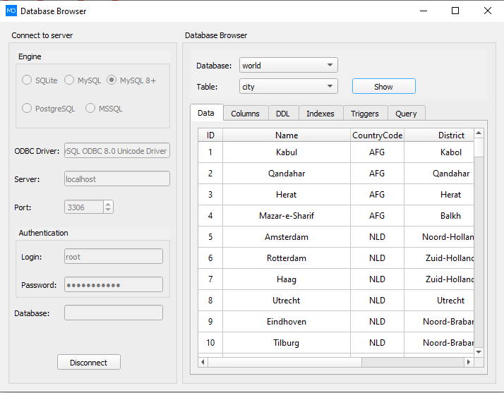 matdeck database browser