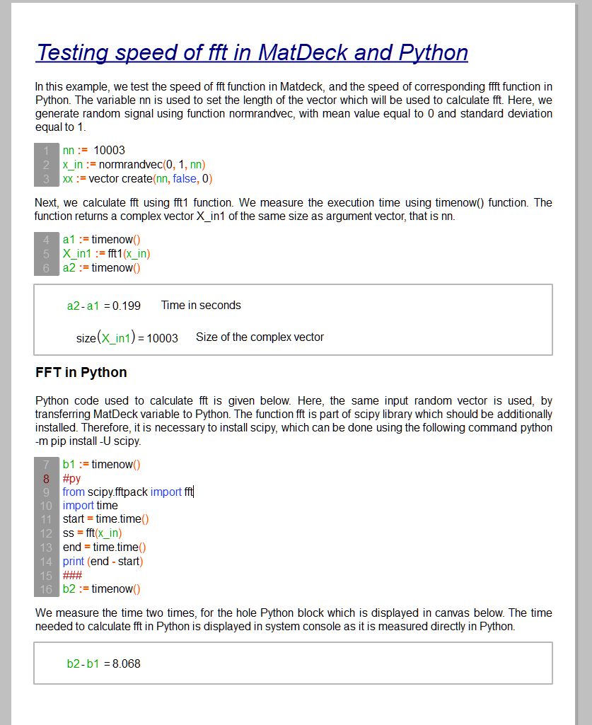 MatDeck python example