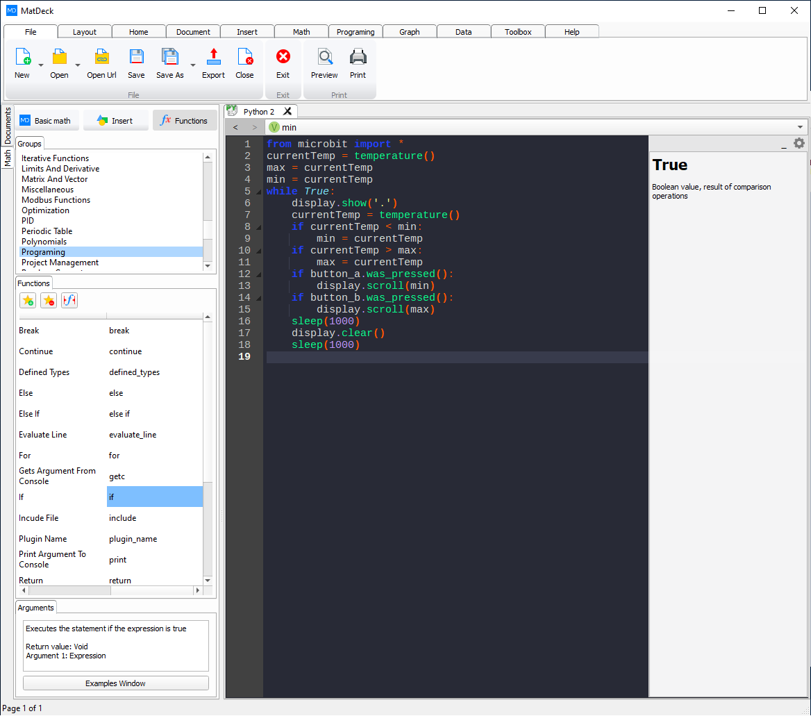 MatDeck Python IDE