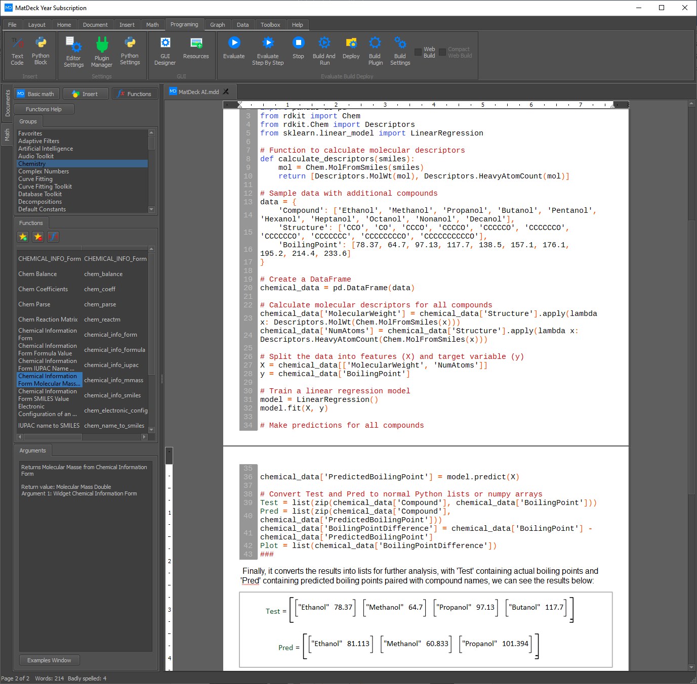 Exchanging MD Variables between Python and MD Script