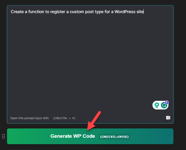 generate code