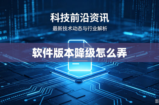 软件版本降级怎么弄