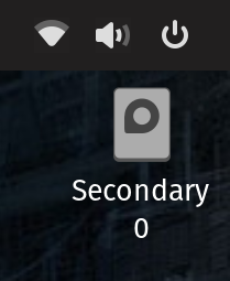Screenshot of the disk icon on the desktop