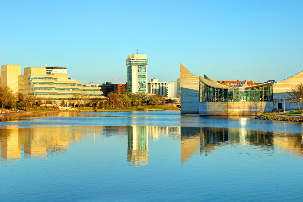 Wichita's vibrant downtown is situated along the Arkansas River. Wichita is the largest city in the state, and is a best city to live in Kansas.
