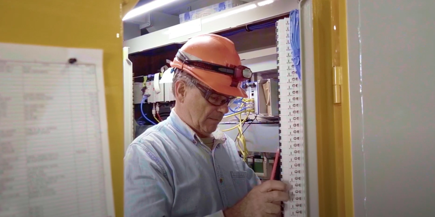 experience Worker wearing hardhat