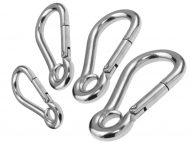 Spring Hook with Eye All Sizes
