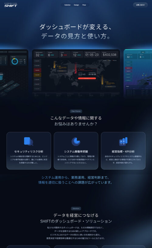 SHIFT | データを経営につなげるダッシュボード・ソリューションソリューション