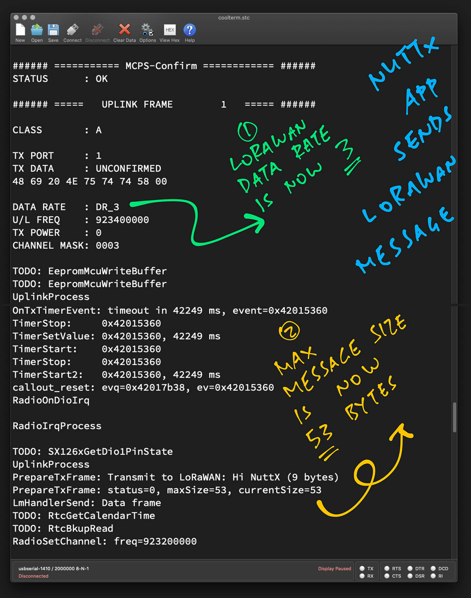 Data Rate changes from 2 to 3