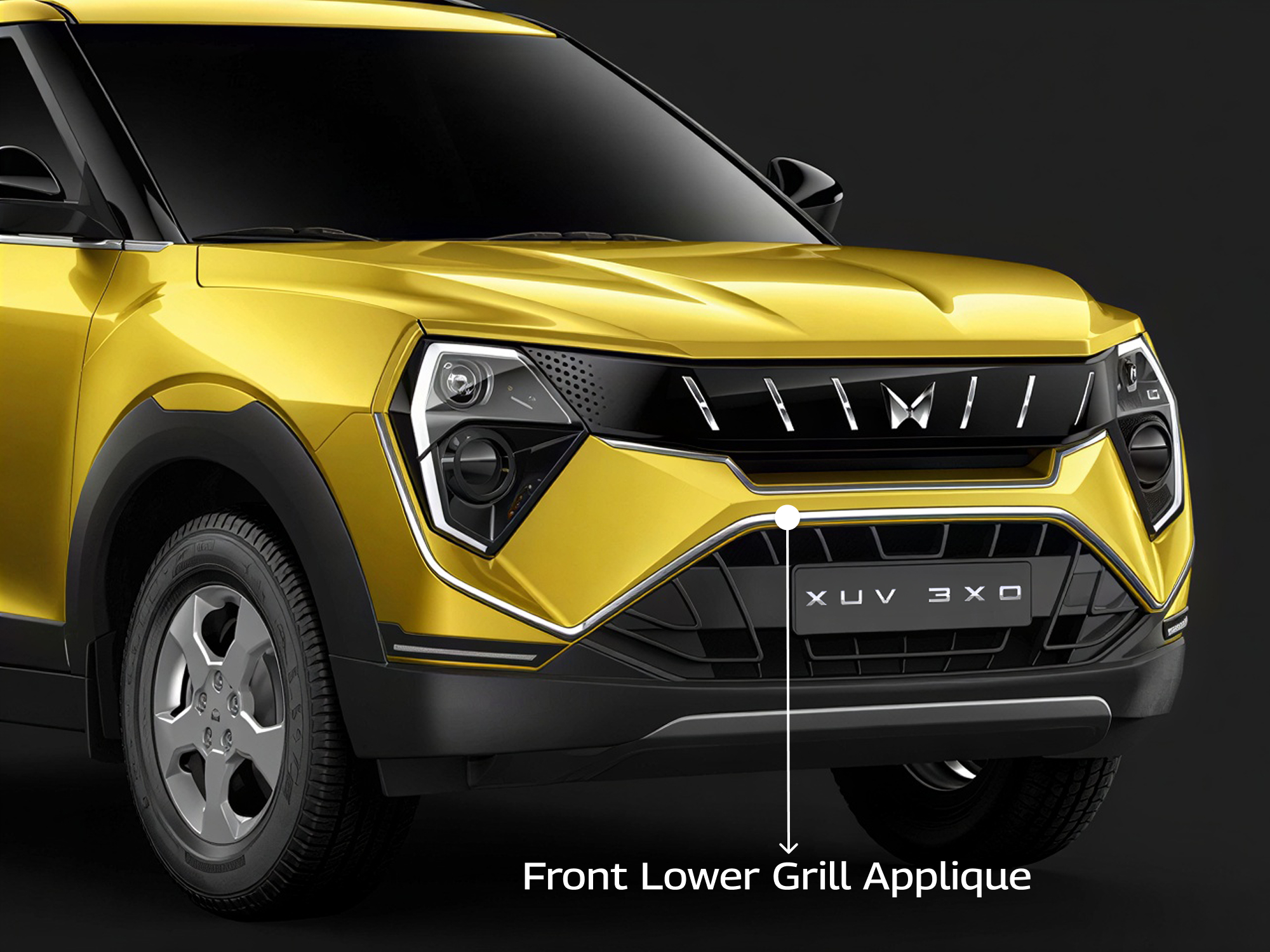 XUV 3XO Front Lower Grill Chrome Applique