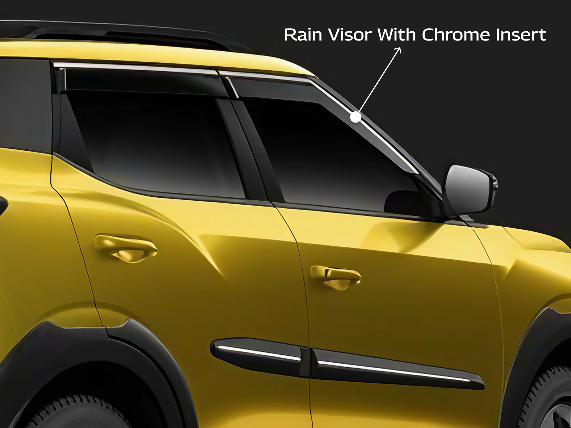 XUV 3XO - Rain Visor With Chrome Insert