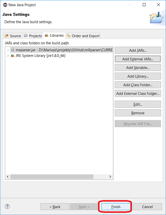 06 - mXparser - Hello World - JAVA - Eclipse Mars 1