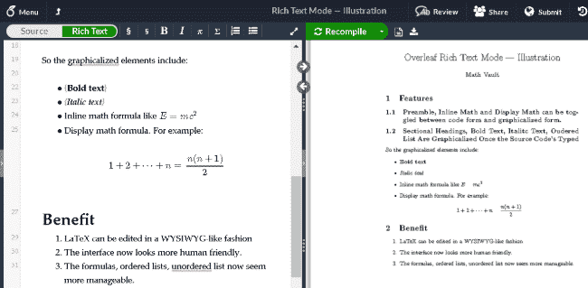 Overleaf Interface Screenshot