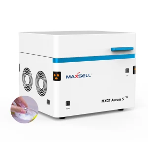 Aurum 5i Pro gold testing machine front view - Maxsell compact XRF analyzer for accurate gold purity testing