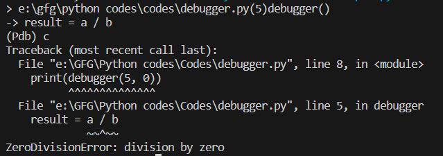 Debugging with breakpoint()