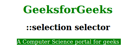 selection