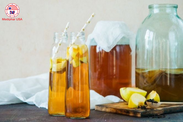 Uống Trà Kombucha giúp tiêu hoá nhanh uống nước gì để tiêu hóa nhanh chóng